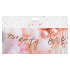 Rose Gold ‘Twenty One’ Bunting