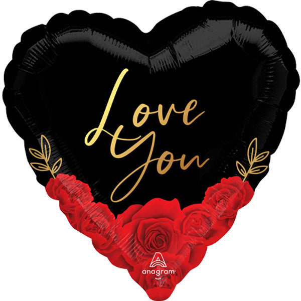 Love You Romantic Roses <br> Foil Balloon
