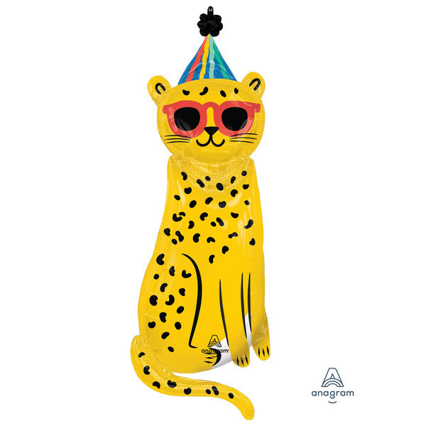 Party Animal Leopard <br> 45”/114 cm Supershape Foil Balloon