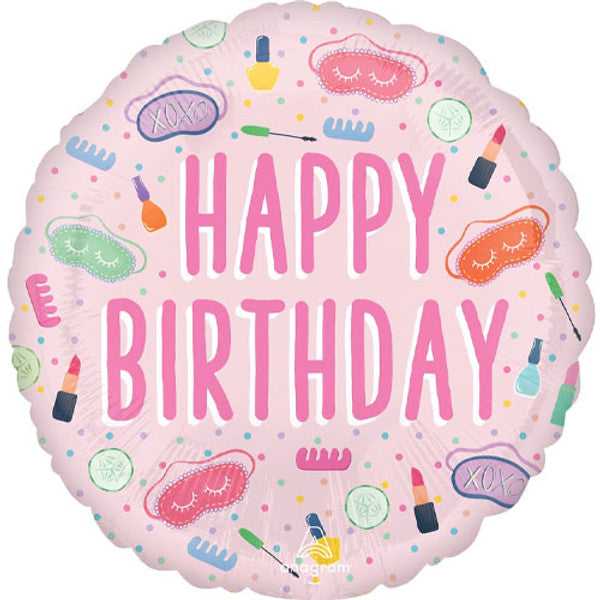 Happy Birthday Pamper Party <br> 18" /46cm Foil Balloon