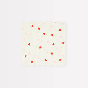 Heart Pattern <br> Small Napkins (16pc)