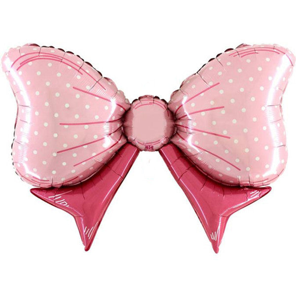 Giant Pink Bow Foil Balloon <br> 43" / 109cm wide