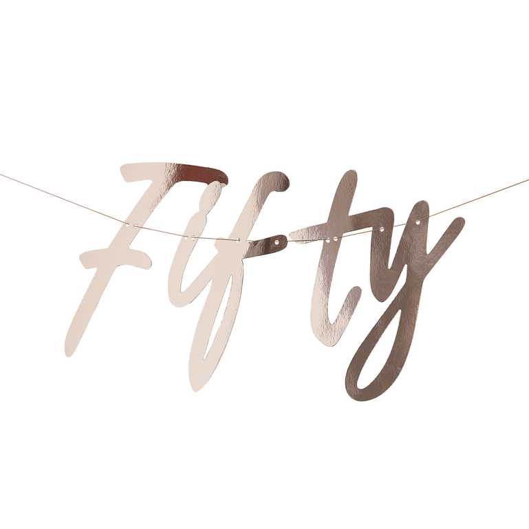 Rose Gold ‘Fifty’ Bunting
