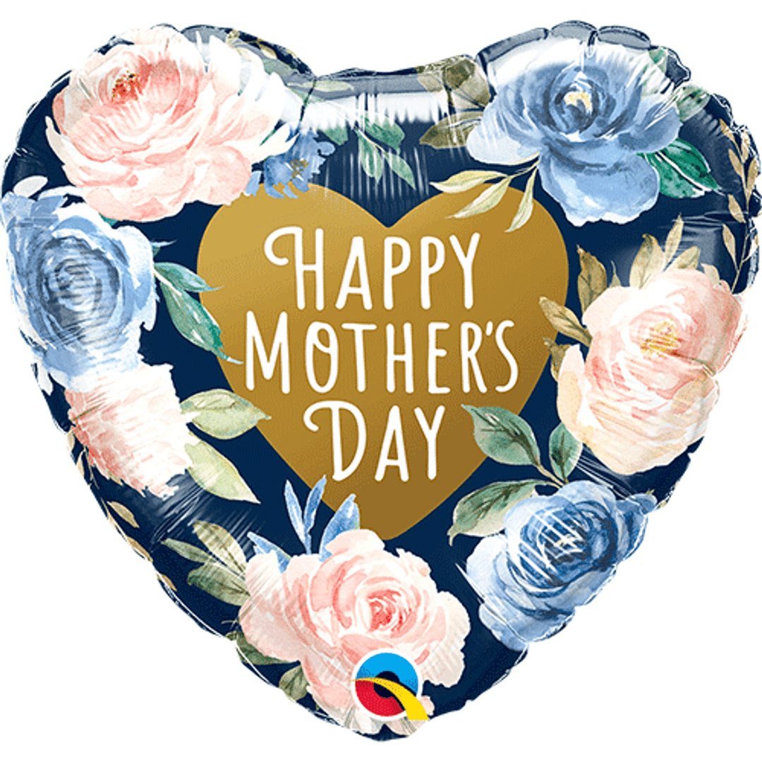 Mother's Day Pink and Blue Roses 18"