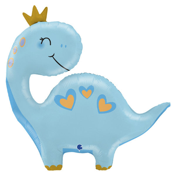 Blue Dinosaur Balloon <br> 44” / 111cm Tall