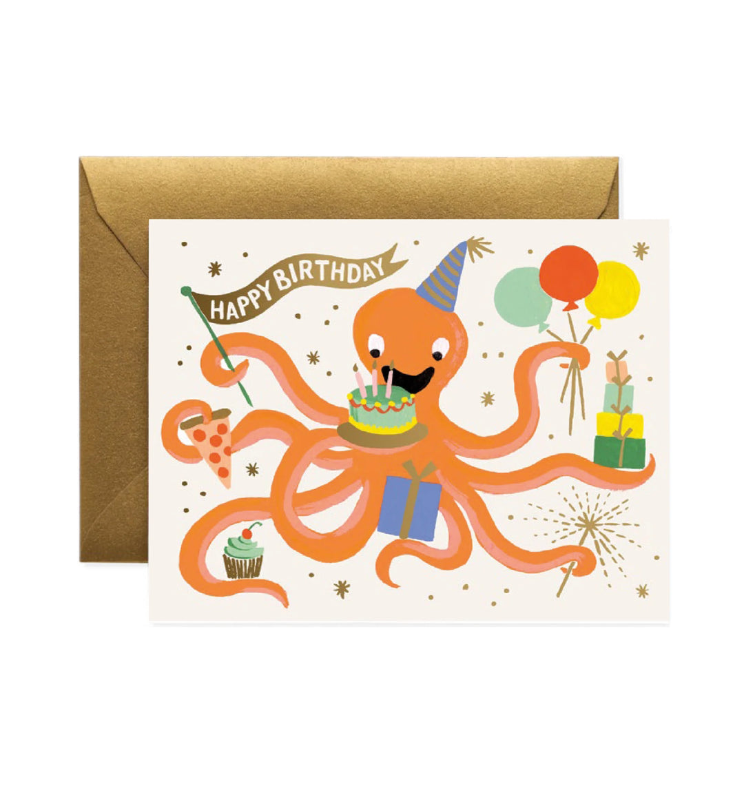 Octopus <br> Birthday Card