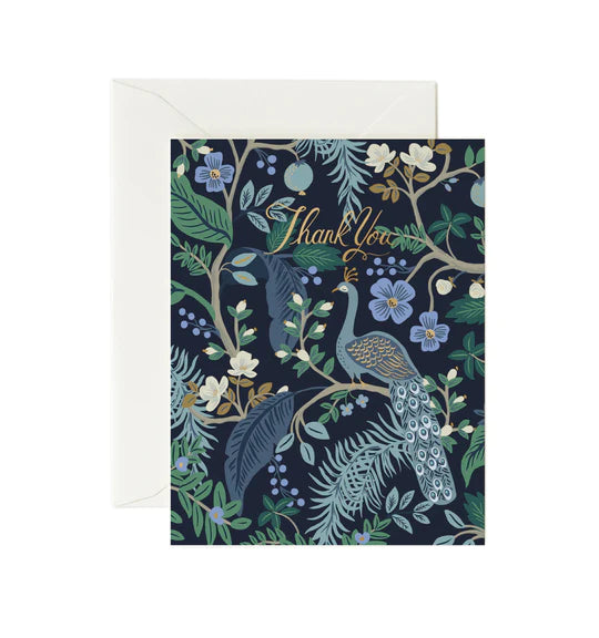 Peacock <br> Thank You Card