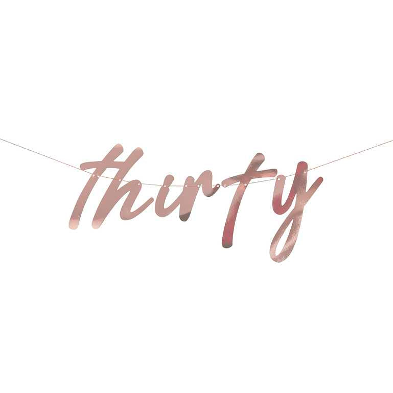Rose Gold ‘Thirty’ Bunting