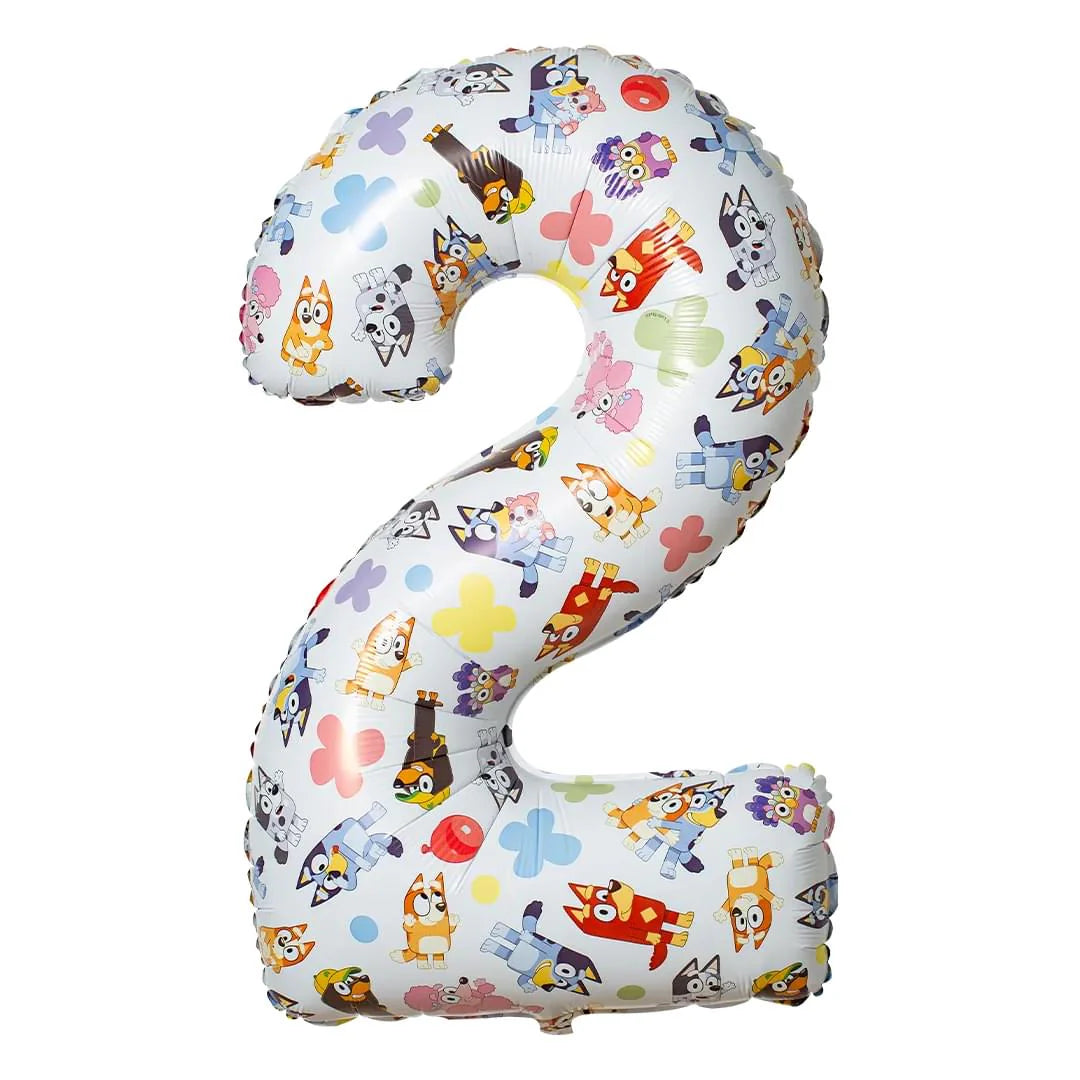 Bluey Themed Foil <br> Number 2 Balloon