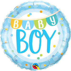 Baby Boy Dots <br> 18” New Baby Balloon