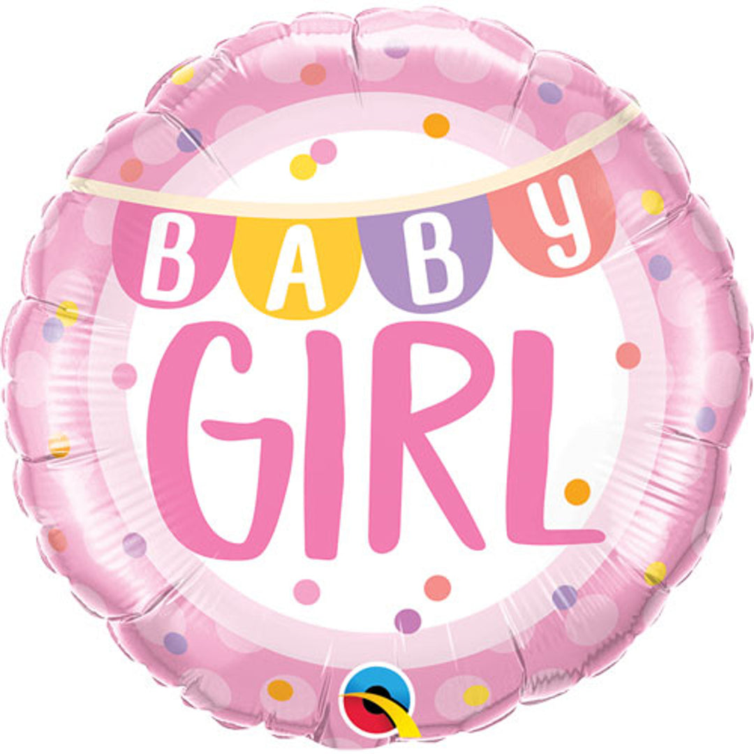 Baby Girl Dots <br> 18” New Baby Balloon