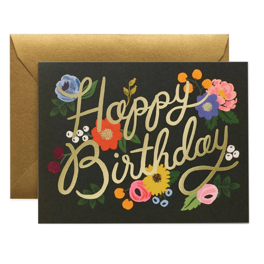 Vintage Blossoms <br> Birthday Card