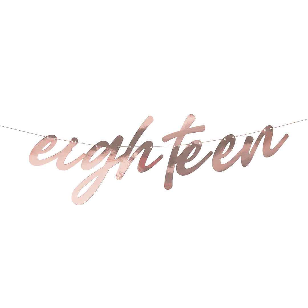 Rose Gold ‘Eighteen’ Bunting