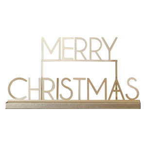 Gold Merry Christmas <Br> Sign