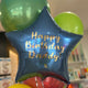 Personalised Chrome Blue <br> Star Balloon