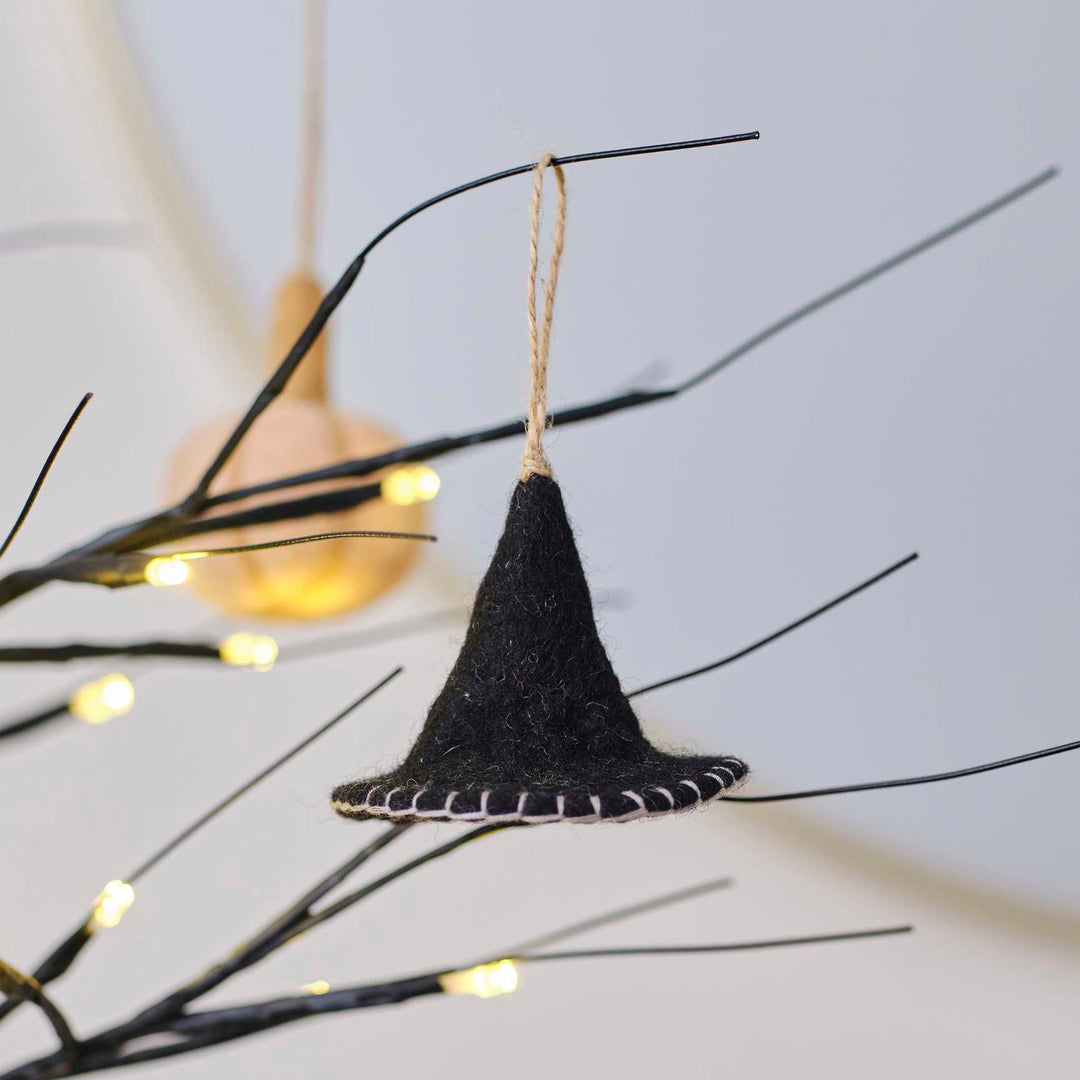 Felt Witches Hat <br> Hanging Decoration