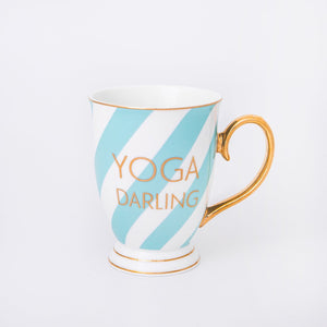 Aqua Portofino Mug <br> Yoga Darling - Sweet Maries Party Shop