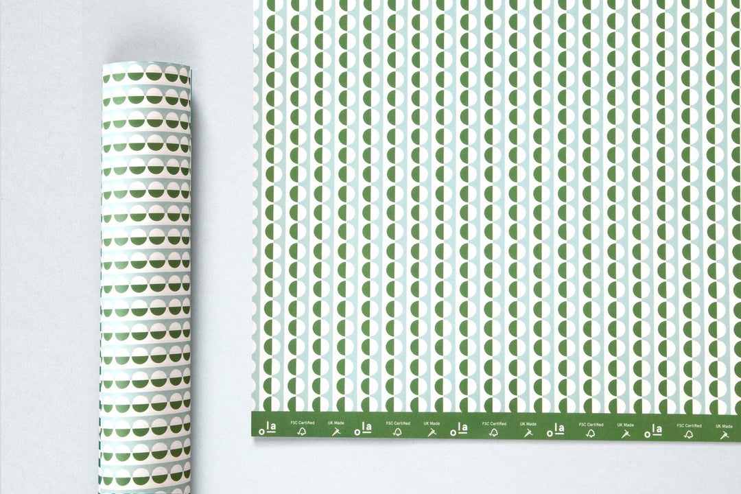 Blue & Green Sophie Print <br> Gift Wrap Sheet (1) - Sweet Maries Party Shop