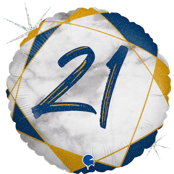 Blue Marble <br> 21st Birthday - Sweet Maries Party Shop