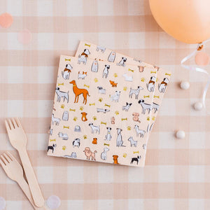 Bow Wow <br> Large Napkins - Sweet Maries Party Shop