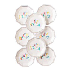 Bright Striped <br> Party Plates (8pc) - Sweet Maries Party Shop