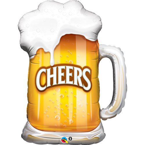 Cheers! Beer Mug <br> 35” Inflated Balloon - Sweet Maries Party Shop