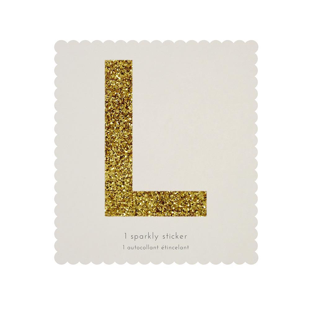 Chunky Gold Glitter L Sticker - Sweet Maries Party Shop