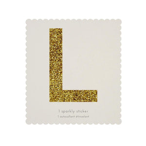 Chunky Gold Glitter L Sticker - Sweet Maries Party Shop