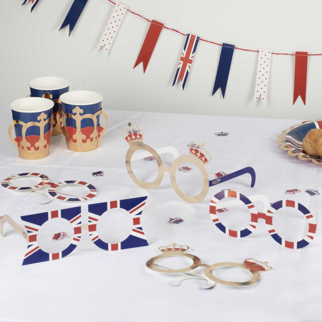 Coronation Party Union <br> Jack Glasses - Sweet Maries Party Shop