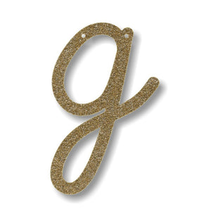 Gold Glitter Acrylic G Bunting - Sweet Maries Party Shop