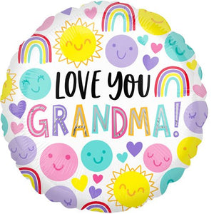 I Love You Grandma <br> 18 inch Foil Balloon - Sweet Maries Party Shop