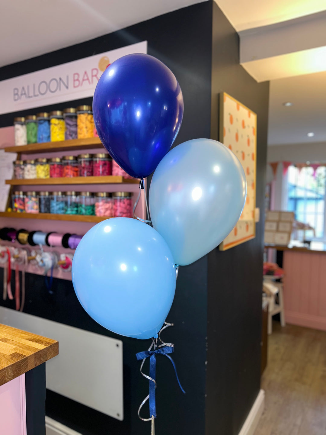 Blues <br> Helium 3 Balloon Bunch