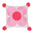 Jemima Flower Pink/Coral <br>  Embroidered Cushion <br> Bombay Duck