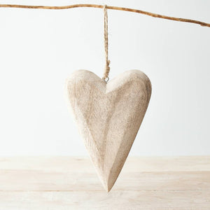 Large Rustic <BR> Hanging Heart 18.7cm - Sweet Maries Party Shop