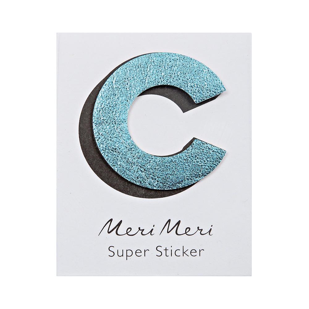 Leatherette Alphabet Sticker C - Sweet Maries Party Shop