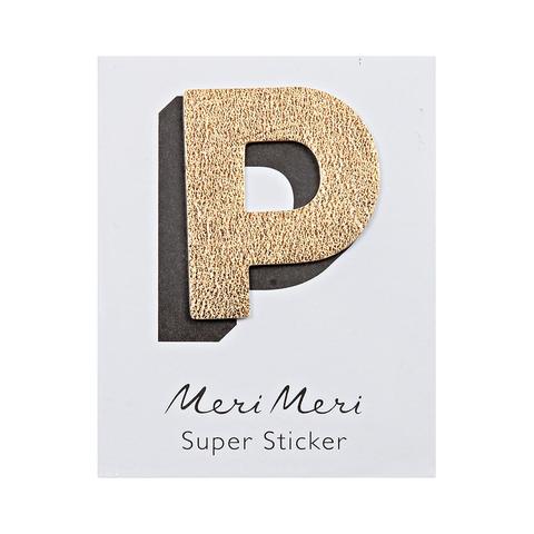 Leatherette Alphabet Sticker P - Sweet Maries Party Shop