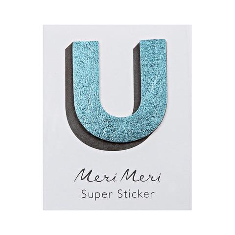 Leatherette Alphabet Sticker U - Sweet Maries Party Shop