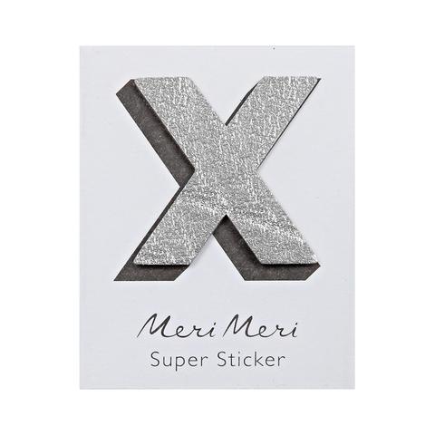 Leatherette Alphabet Sticker X - Sweet Maries Party Shop