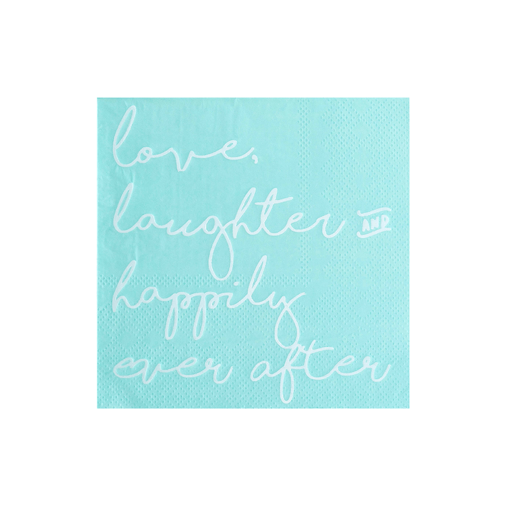 Love, Laughter & Happily Ever After <br> Cocktail Napkins (20) - Sweet Maries Party Shop