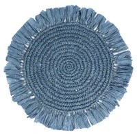 Natural Meadow Blue <br> Raffia Placemats (2 pack) - Sweet Maries Party Shop