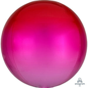 Ombré Red & Pink <br> Personalised Orbz Balloon - Sweet Maries Party Shop