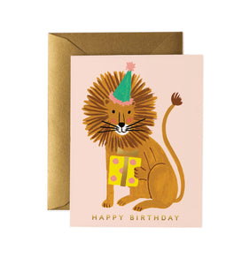 Party Animal Lion <br> Birthday Card - Sweet Maries Party Shop