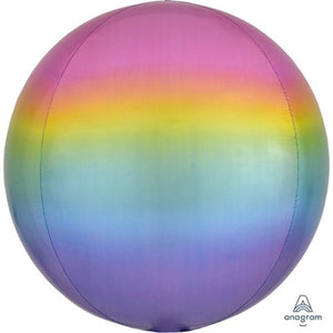 Pastel Ombré Rainbow <br> Personalised Orbz Balloon - Sweet Maries Party Shop