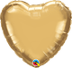 Personalised Chrome Gold <br> Heart Balloon - Sweet Maries Party Shop
