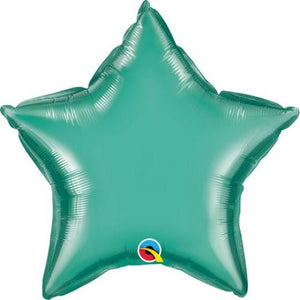 Personalised Chrome Green <br> Star Balloon - Sweet Maries Party Shop