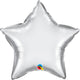 Personalised Chrome Silver <br> Star Balloon - Sweet Maries Party Shop
