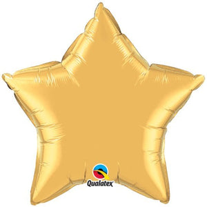 Personalised Metallic Gold <br> Star Balloon - Sweet Maries Party Shop