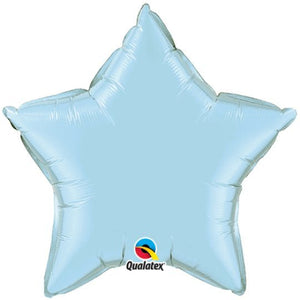 Personalised Pearl Blue <br> Star Balloon - Sweet Maries Party Shop