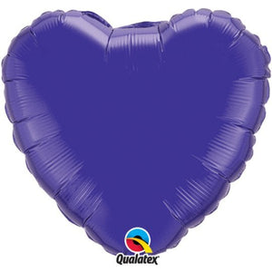Personalised Quartz Purple <br> Heart Balloon - Sweet Maries Party Shop