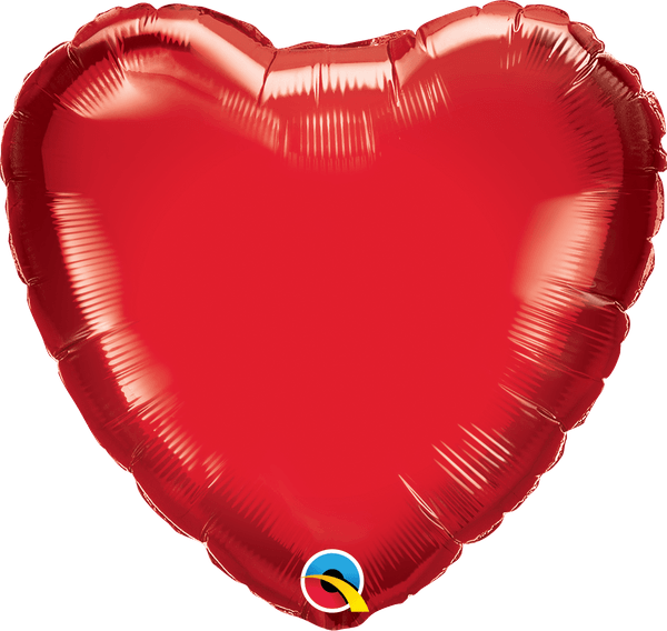 Personalised Ruby Red <br> Heart Balloon - Sweet Maries Party Shop